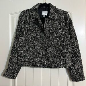 Jason Wu Black and White Tweed Blazer Jacket